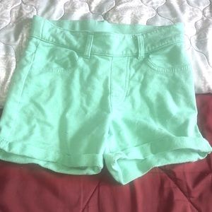 green/teal basic editions shorts